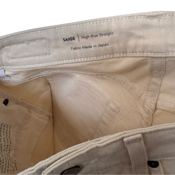 New! AG Adriano Goldschmied Saige AG-ED™ Mid-rise Straight Leg Denim Jeans - Cre - Picture 6 of 13